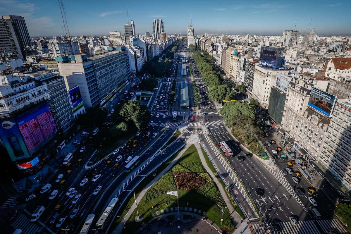 Vista de la ciudad de Buenos Aires desde el Obelisco porteño