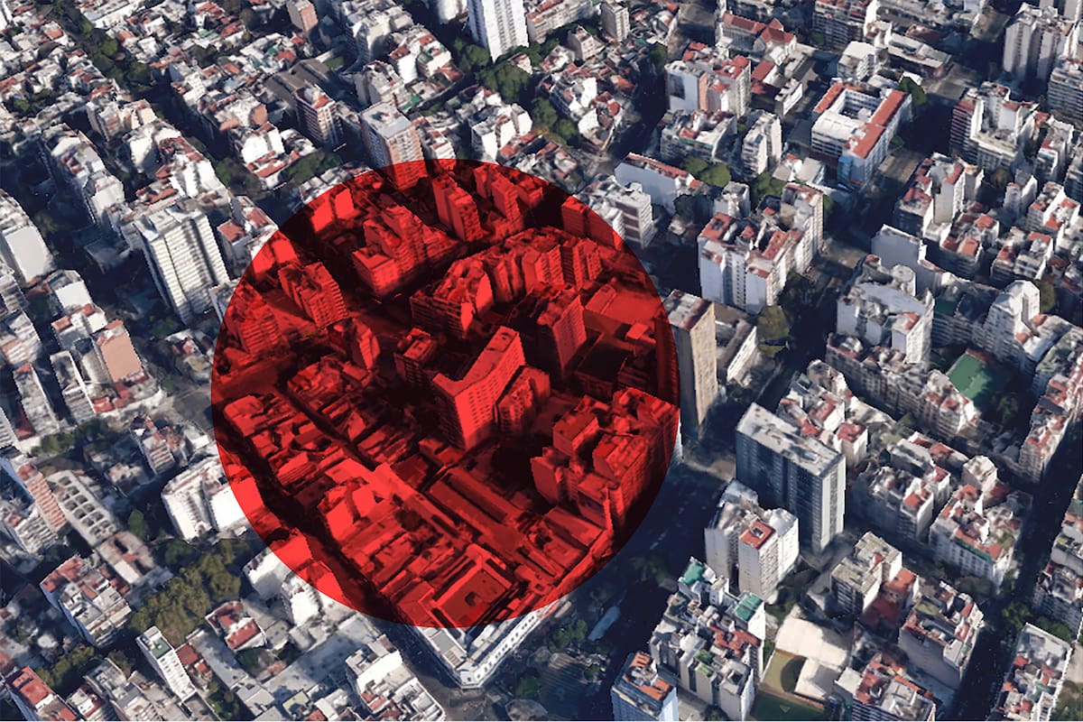 Vista de la ciudad de Buenos Aires desde un drone