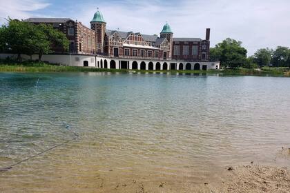 Vista de la playa en la zona de Humboldt Park en Chicago (foto publicada en Twitter por la Chicago Park District).