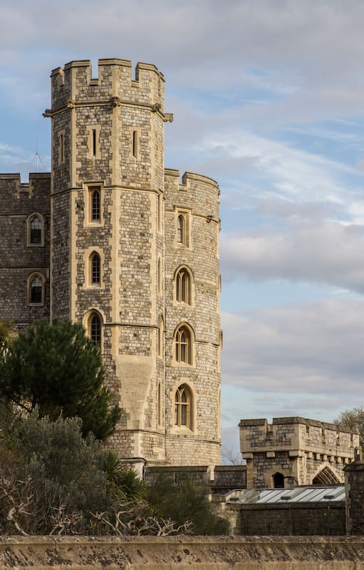 Vista de la torre Winchester, en Windsor.