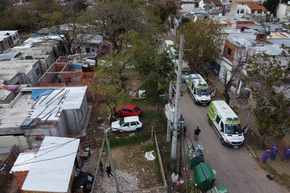 Vista de la Villa Azul con el dron de LA NACION