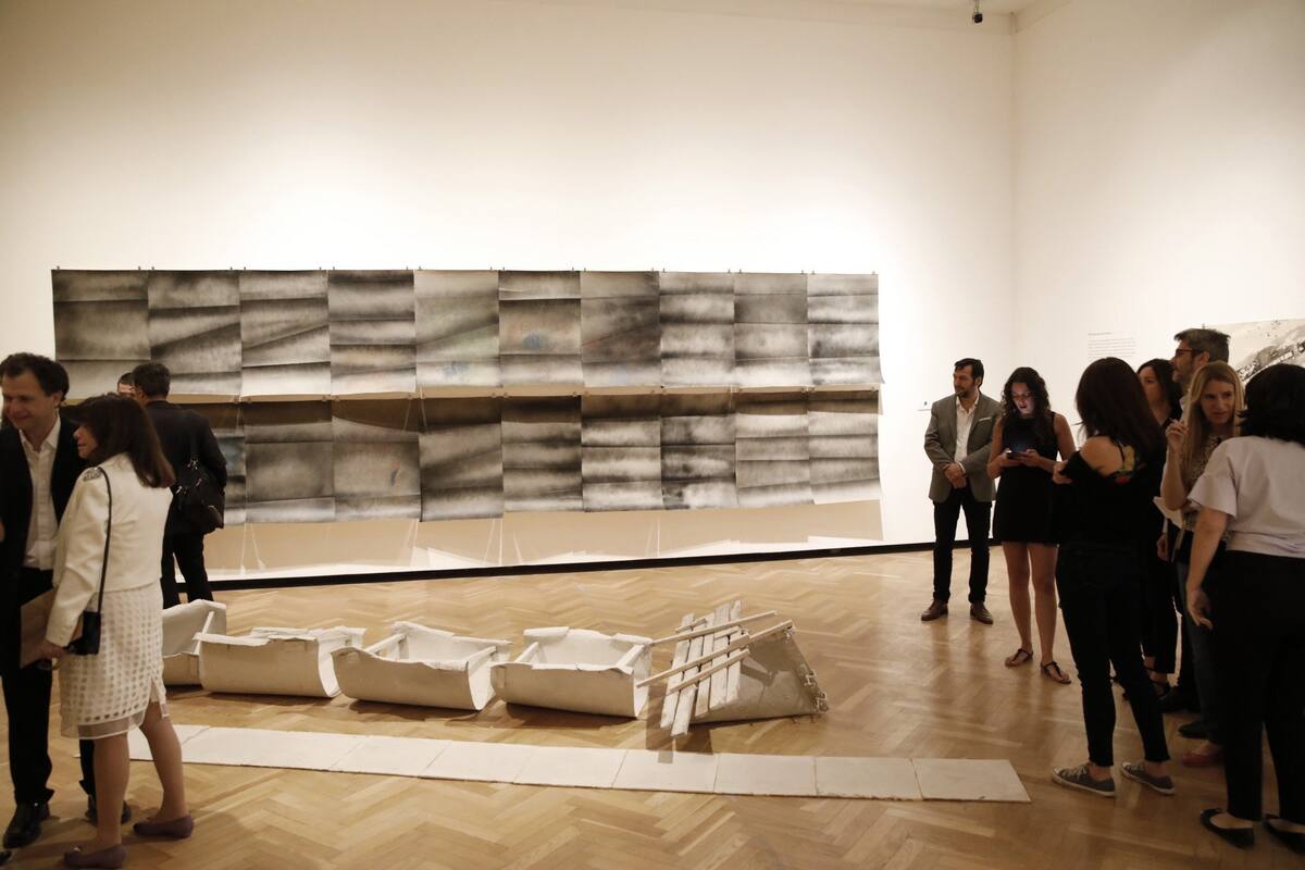 Vista de sala, ayer, cuando Clorindo Testa hubiera cumplido 95 años