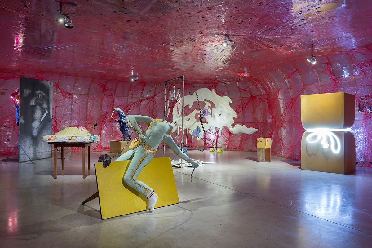 Vista de sala de la muestra de Aráoz en UTDT