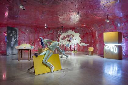 Vista de sala de la muestra de Aráoz en UTDT