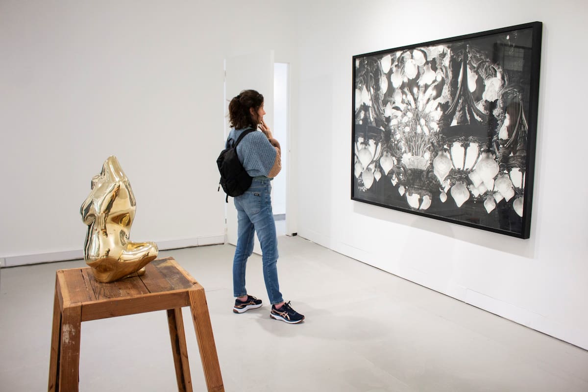 Vista de sala del nuevo espacio, con obras de Alexis Minkiewicz