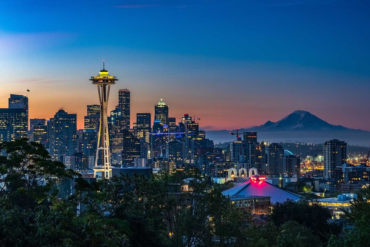 Vista de Seattle, la ciudad más grande del estado de Washington
