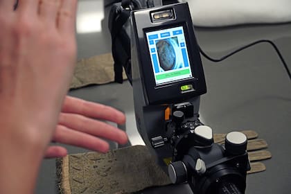 Vista del área de muestra en la pantalla XRF