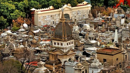 Vista del cementerio de la Recoleta