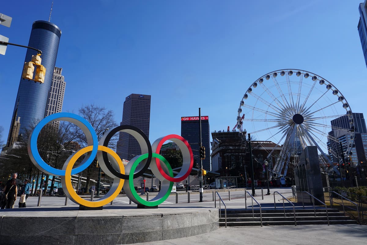Vista del Centennial Olympic Park, el parque donde se produjo el atentado durante los Juegos Olímpicos de Atlanta 1996