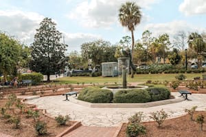 Vista del Central Park de la pequeña ciudad ubicada a 20 minutos de Orlando