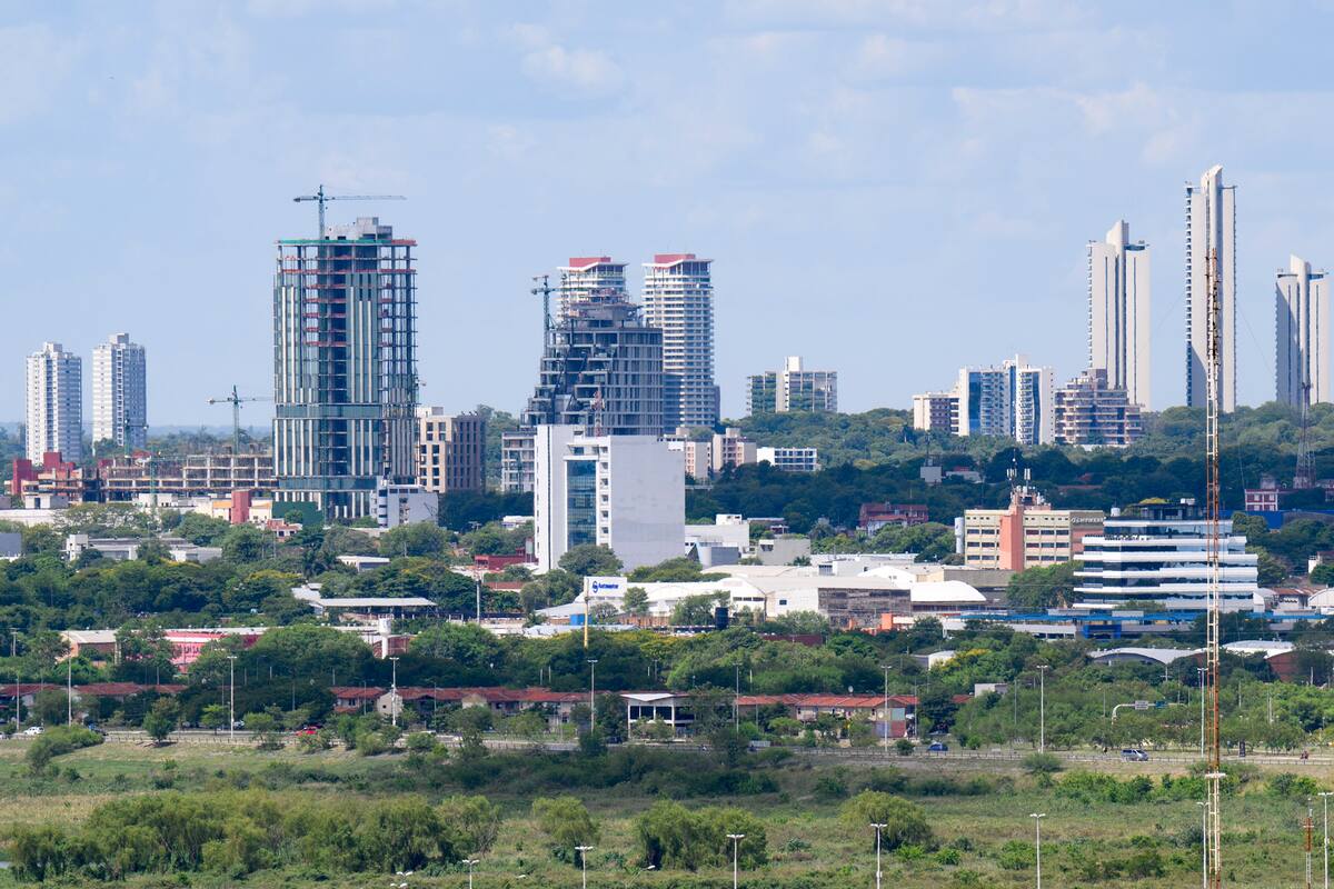 Vista del centro de Asunción, capital de Paraguay