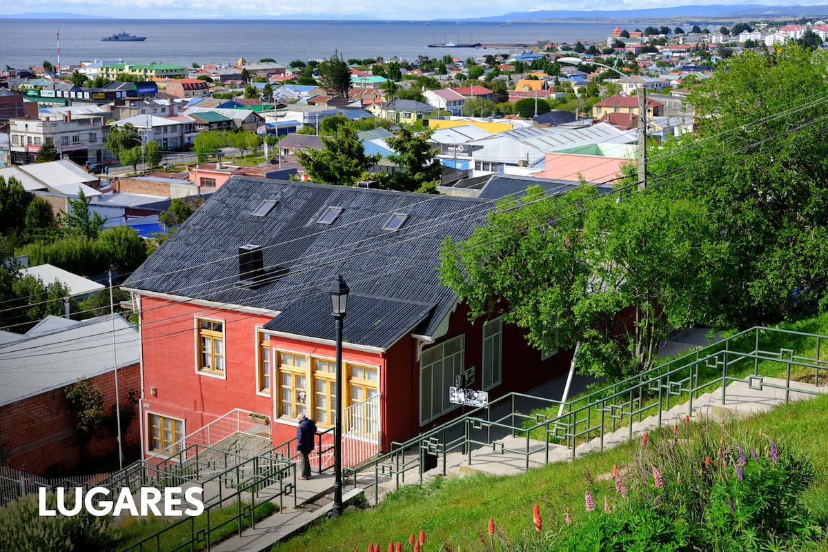Vista del centro de la ciudad en el Estrecho de Magallanes