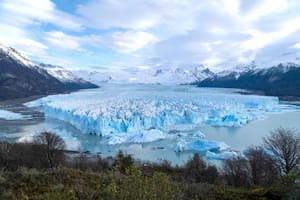 Vista del glaciar Perito Moreno, en Santa Cruz