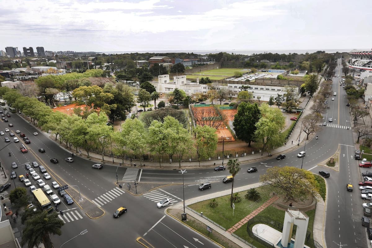 Vista del predio del Tiro Federal, en Libertador y Udaondo