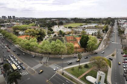 Vista del predio del Tiro Federal, en Libertador y Udaondo