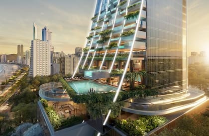 Vista externa de la Senna Tower