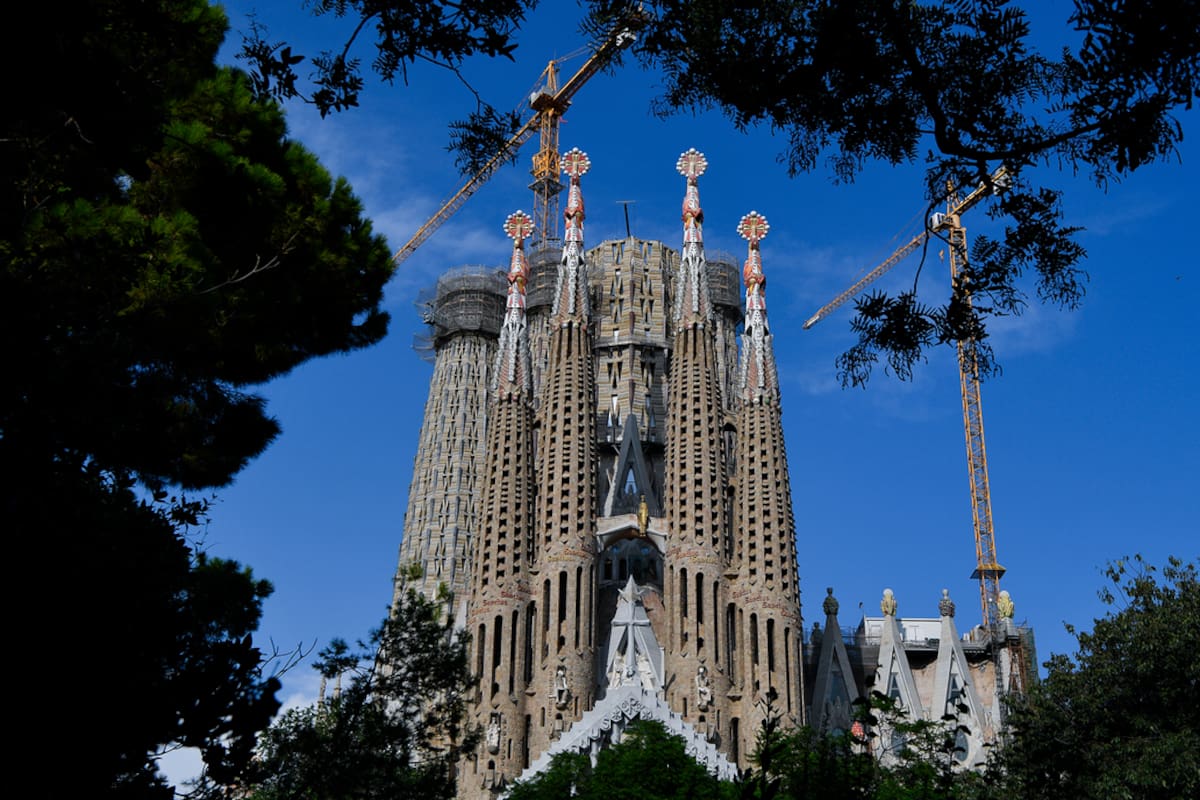 Vista general de la Sagrada Familia tomada el 16 de septiembre de 2020 en Barcelona.