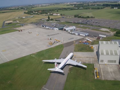 Vista hacia al aeropuerto de Manston