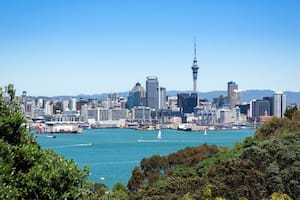 Vista panorámica de Auckland, Nueva Zelanda.
