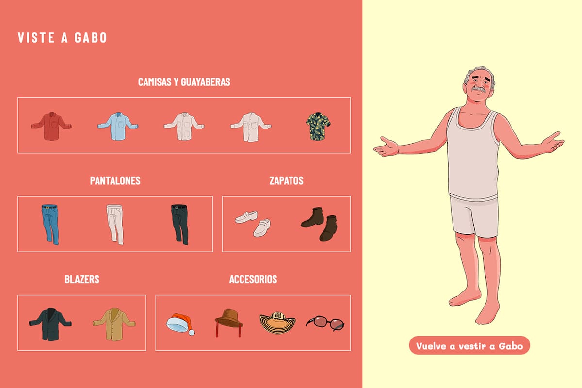 "Viste a Gabo": guayabera, pantalón, blazer, zapatos y hasta sombreros