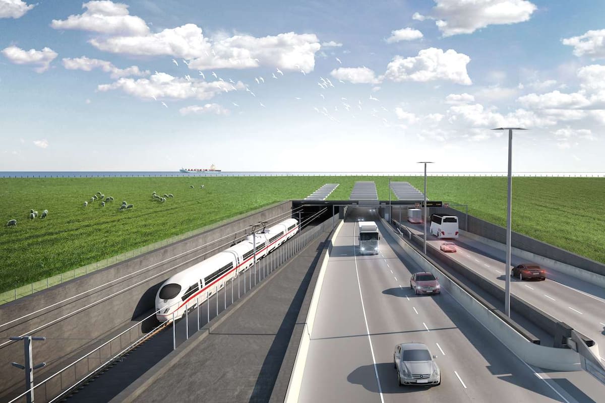 Visualización del portal y rampa de acceso al túnel que será construido (Femern A/S)