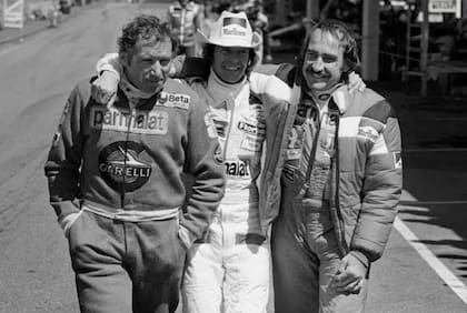Vittorio Brambilla con Arturo Merzario y Clay Regazzoni, dos de sus amigos