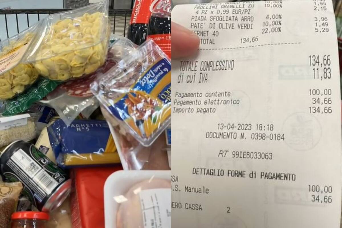 Vive en Italia y mostró cuánto tiene que trabajar para llenar el carrito