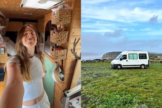 Lorena vive en una furgoneta camperizada y tiene tres fuentes de ingresos