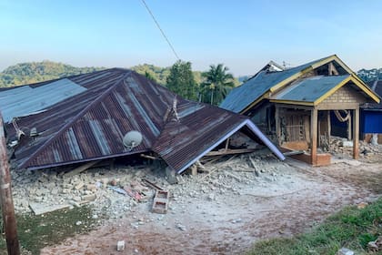 Viviendas dañadas en Ruteng, Manggarai