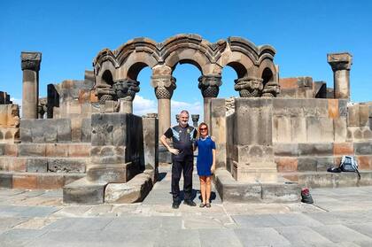 Con su papá en Zvarnots.