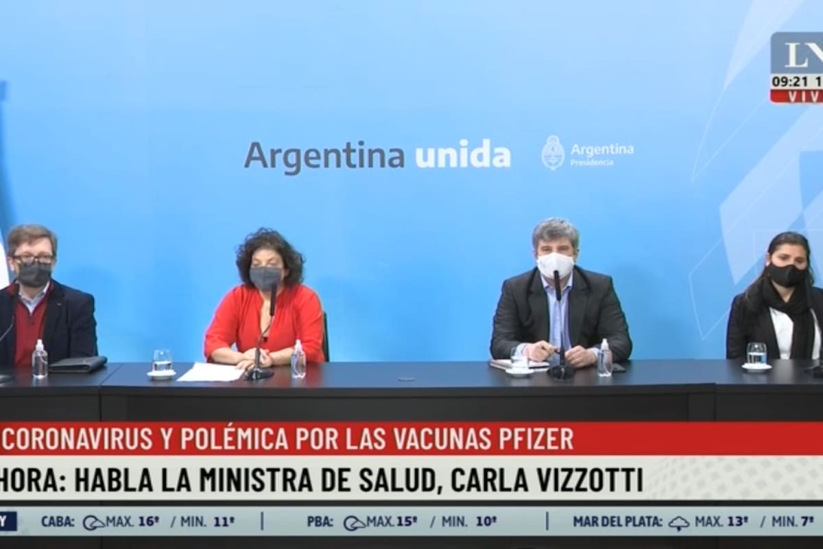 Vizzotti sobre la polémica con Pfizer y Covax: "Vamos a desmentir todo lo que sea necesario"