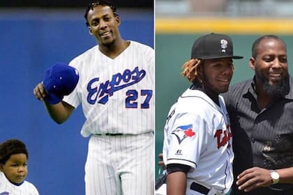 Vladimir Guerrero Jr. juega en las Grandes Ligas de Béisbol justo como lo hizo su padre, Vladimir Guerrero