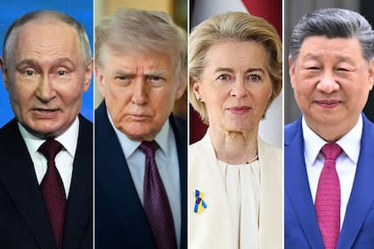 Vladimir Putin, Donald Trump, Ursula Von Der Leyen y Xi Jinping