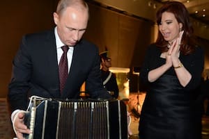 Vladimir Putin, en su visita a Buenos Aires de 2014, en pleno conflicto sobre Crimea, cuando Occidente lo tenía cercado con sanciones económicas