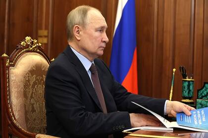 Vladimir Putin, en una reunión en el Kremlin