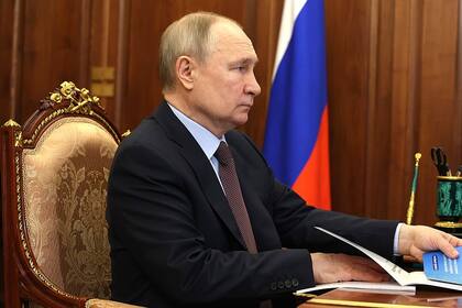 Vladimir Putin, en una reunión en el Kremlin