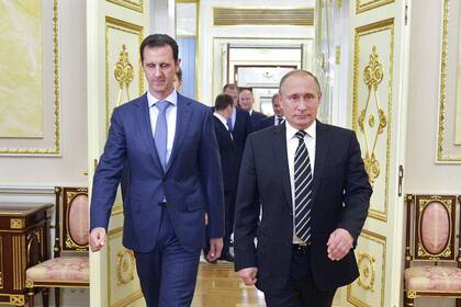 Vladimir Putin, presidente de Rusia,  recibió a su par sirio,  Bashar al-Assad