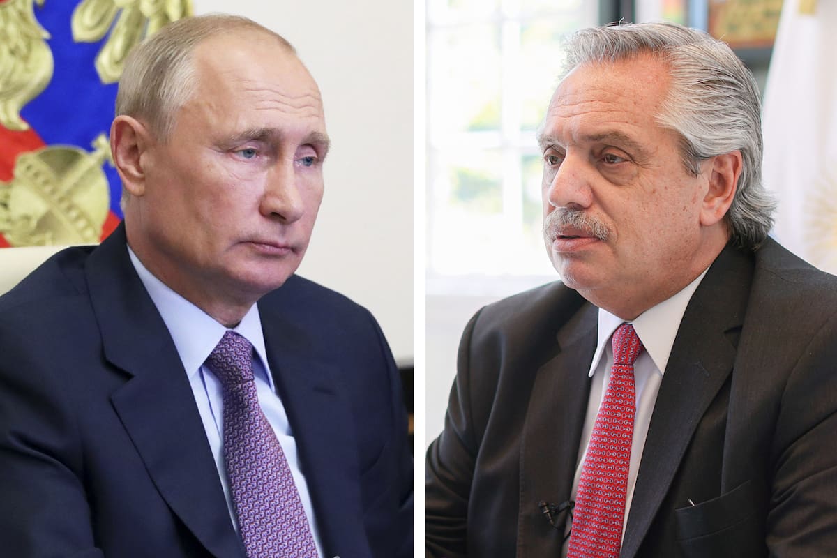 Vladimir Putin y ALberto Fernández