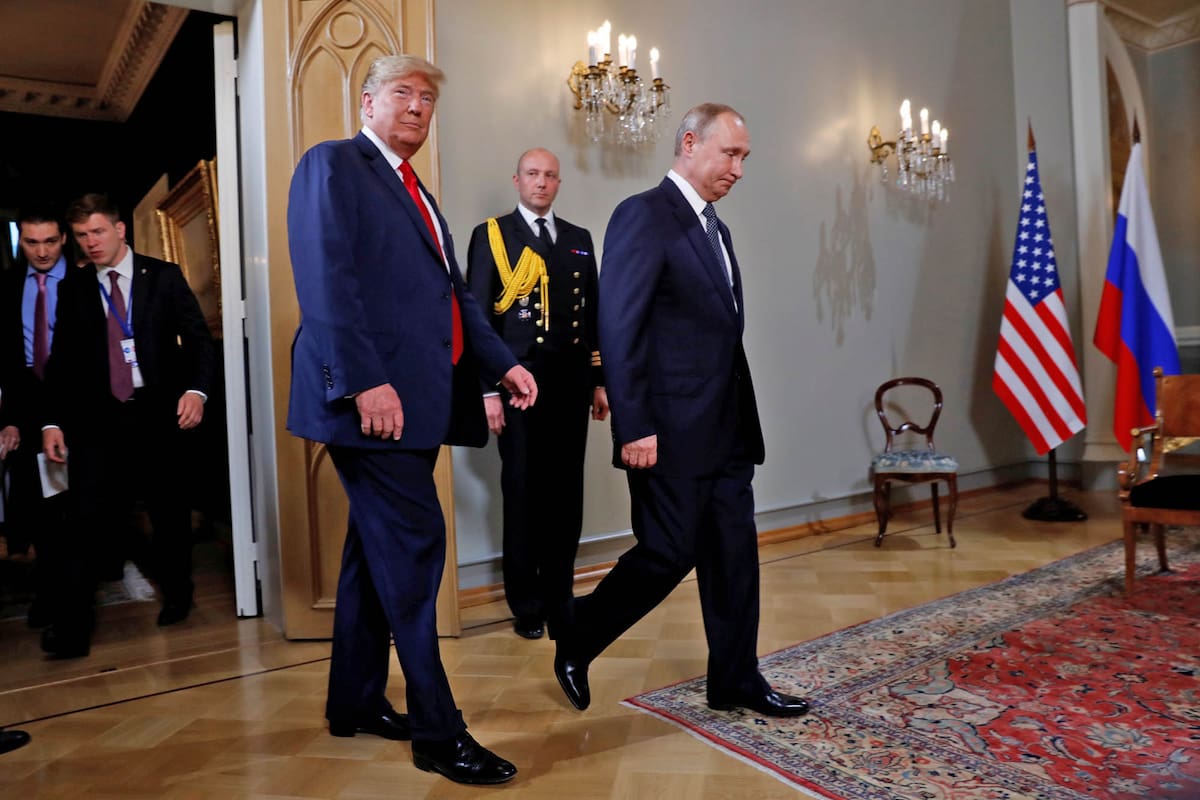 Vladimir Putin y Donald Trump reunidos en Finlandia