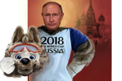Vladimir Putin y el símbolo del oso ruso