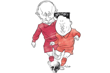 Vladimir Putin y Kim Jong-Un