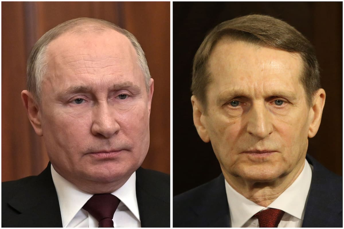 Vladimir Putin y Sergei Naryshkin
