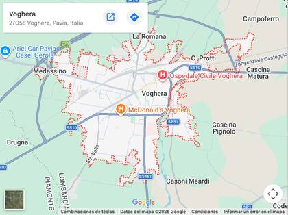 Voghera se encuentra a poco más de 60 kilómetros de Milán