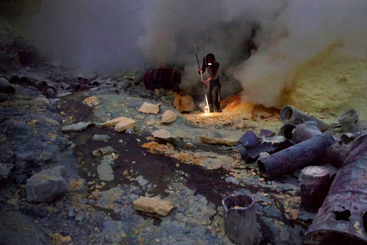 Volcán Kawah Ijen, Indonesia