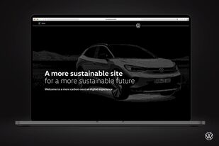 Volkswagen reconstruyó su sitio web canadiense reemplazando fotografías con mosaicos creados a partir de caracteres de texto con pocos datos de manera de reducir la huella de carbono digital