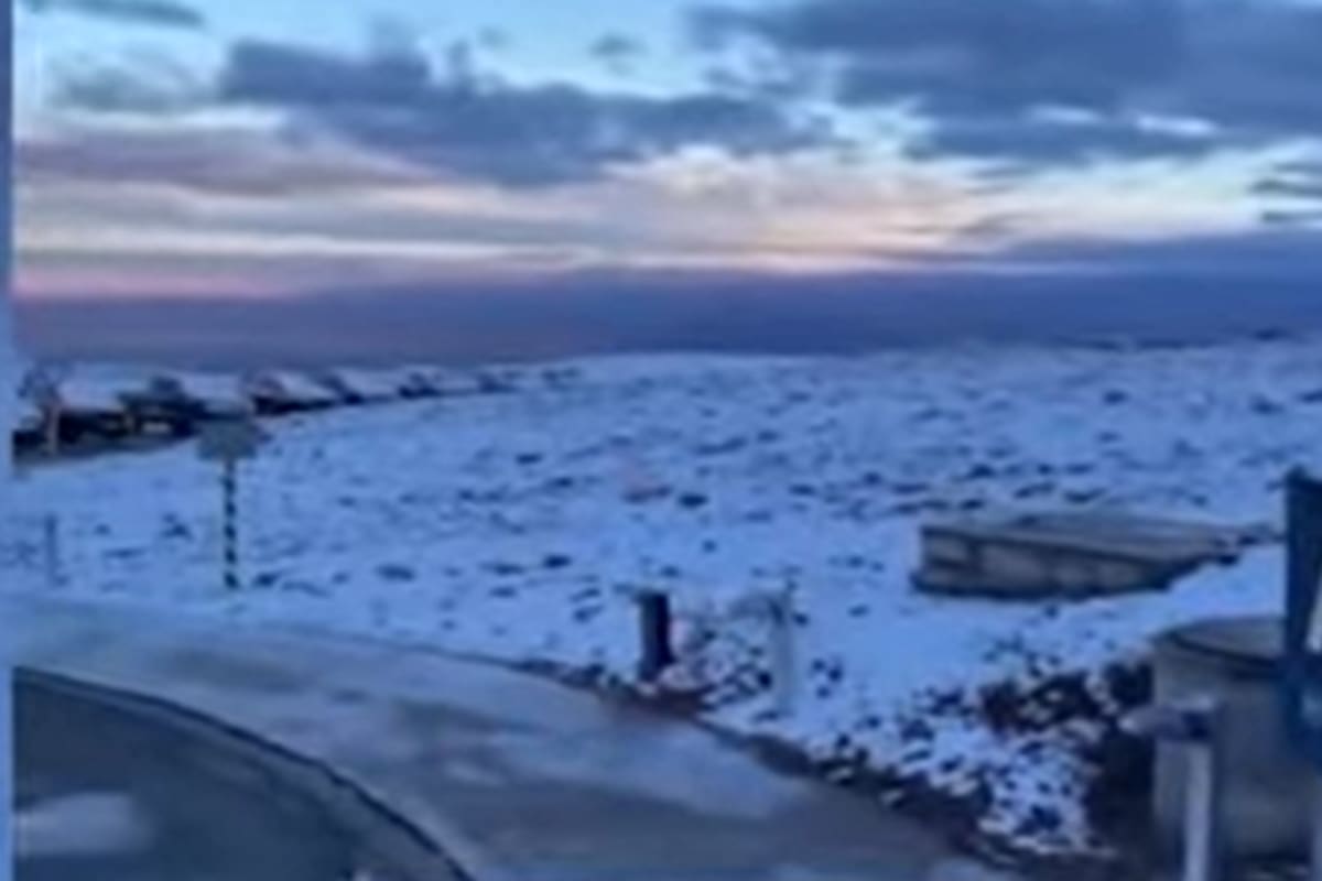 Volvió a nevar, tras más de una década, en el desierto de Atacama