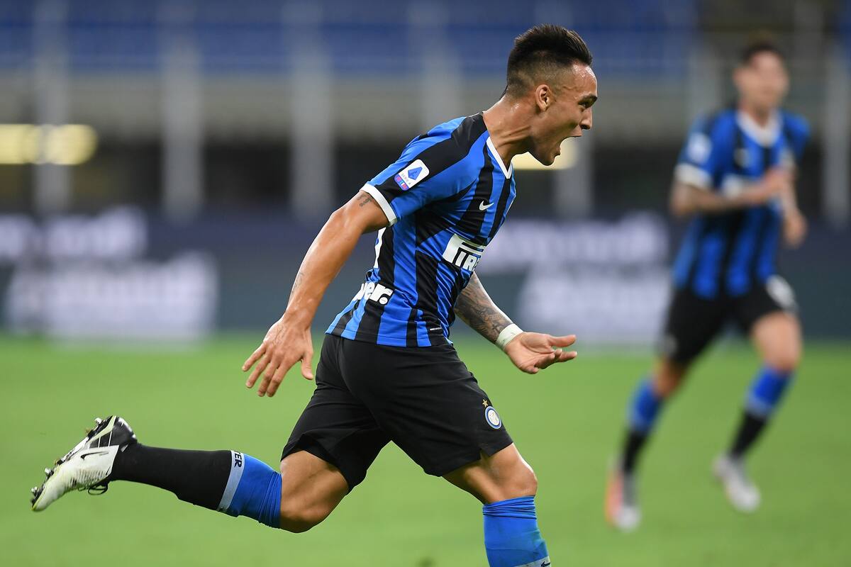 Volvió al gol: el festejo de Lautaro, autor del 3-1 de Inter