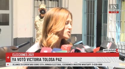 Votó Victoria Tolosa Paz en La Plata