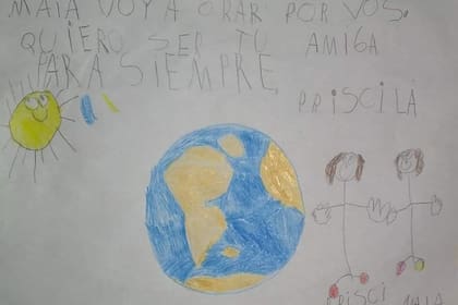 "Voy a orar por vos, quiero ser tu amiga para siempre", escribió Priscila