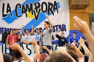 Wado de Pedro en Moreno, anoche, en un plenario de La Cámpora